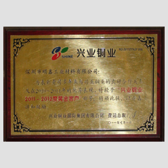 明鑫的荣誉